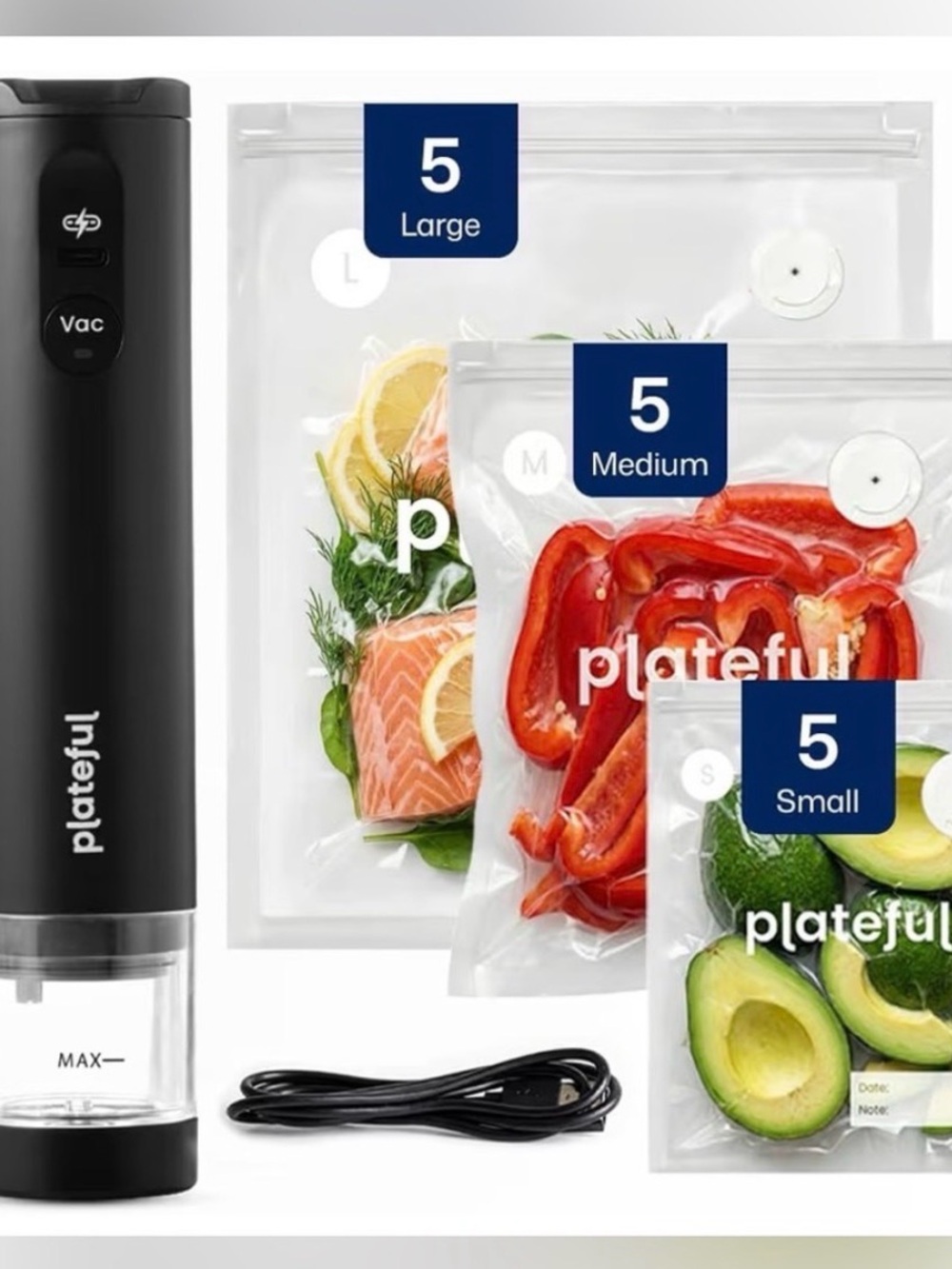 Plateful Vacuum Sealer with Bags New! Food Saver